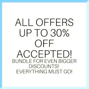 All offers up to 30% off accepted.